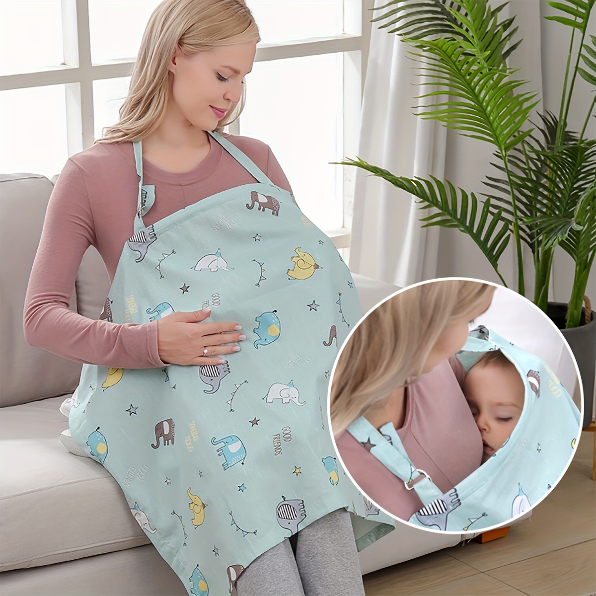 Nursing Cover Breastfeeding - Maternity Nursing Cover Scarf, Baby Stroller,Car