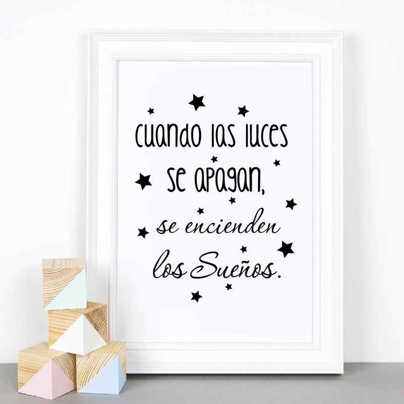 Baby Nursery In Spanish - Spanish Kids Bedroom Art Decor Canvas