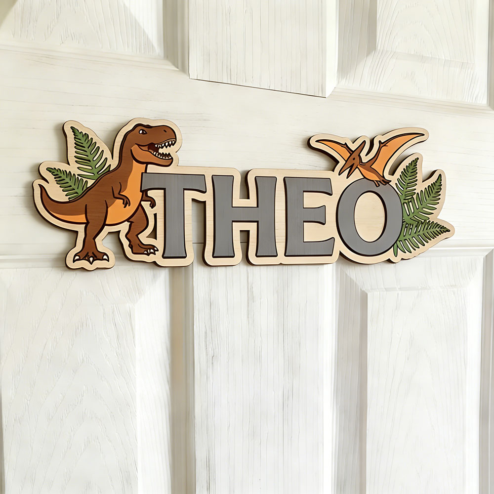 Personalized Dinosaur Name Sig - Baby Nursery In 评论和价格