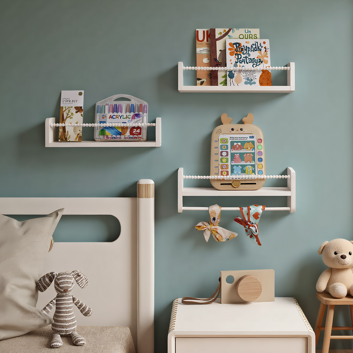 Floating Nursery Book Shelves  - Baby Bookshelf Small 评论和价格