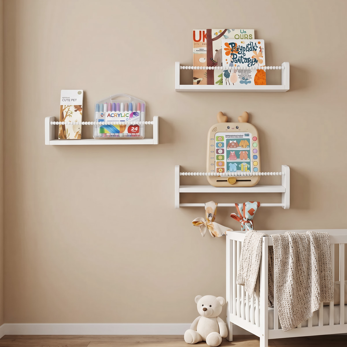 Floating Nursery Book Shelves  - Baby Bookshelf Small 评论和价格